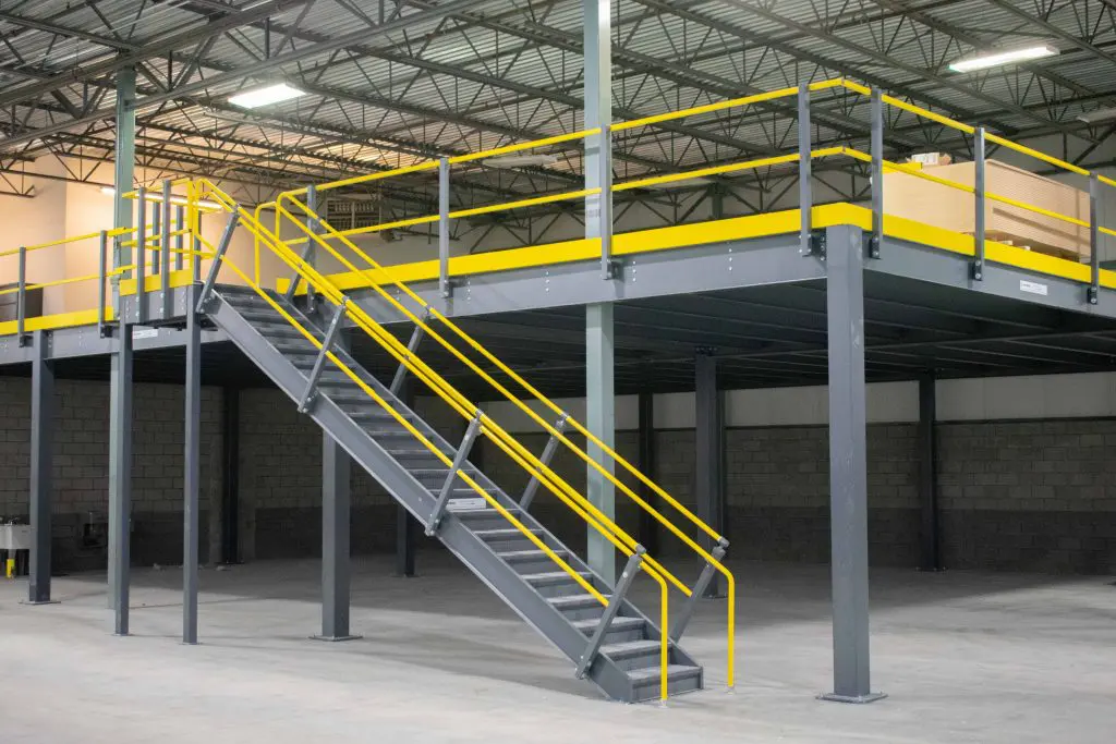 Mezzanine with stairs at food manufacturer
