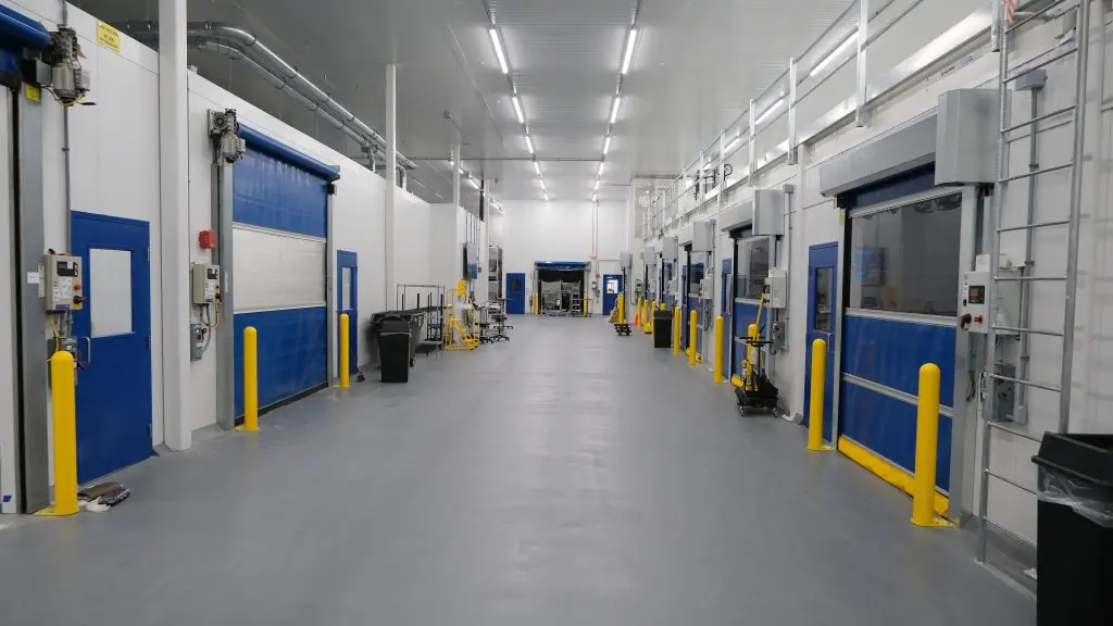 hallway with high speed doors