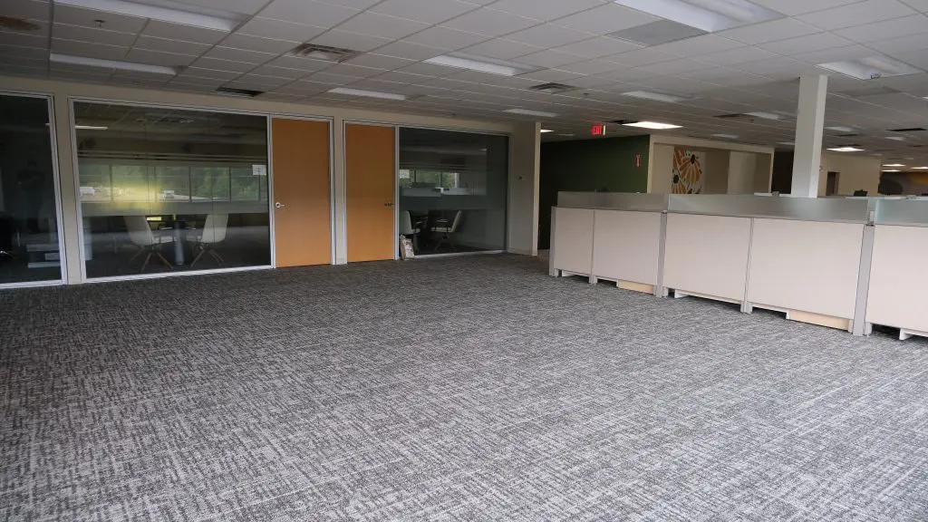office renovation with new carpet