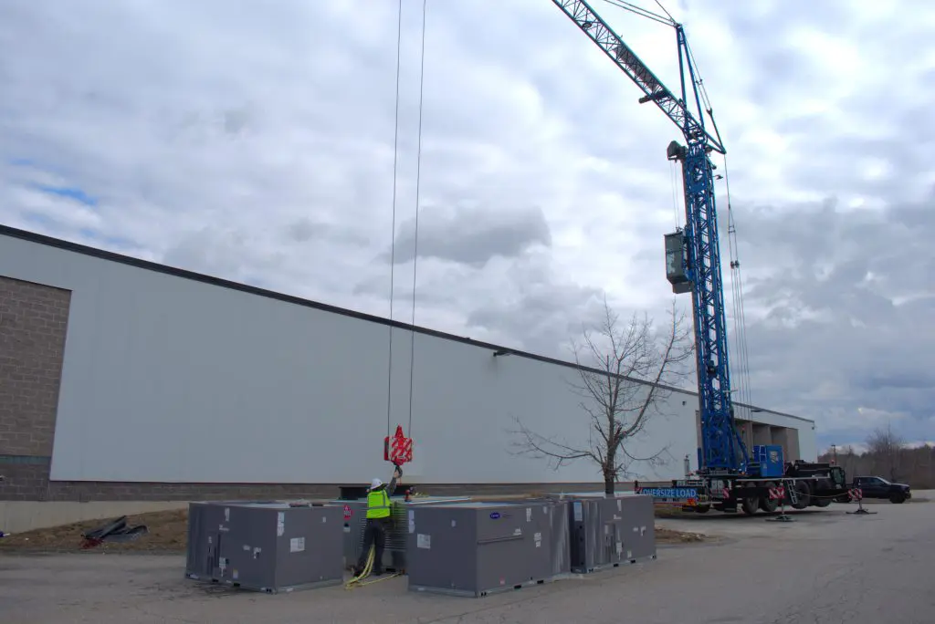 HVAC Installation Crane