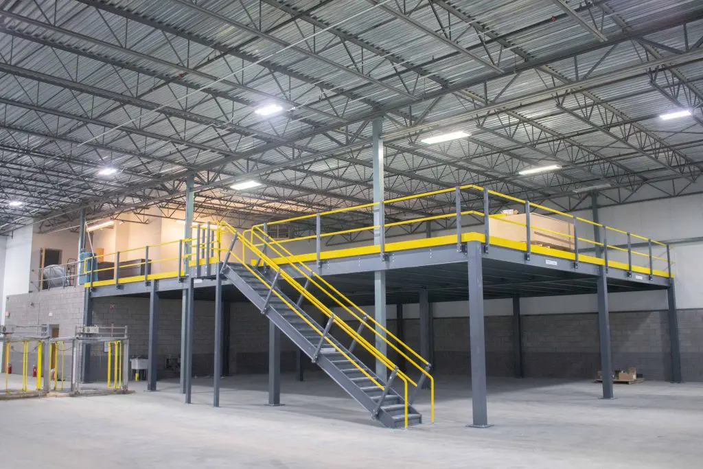 yellow and grey mezzanine