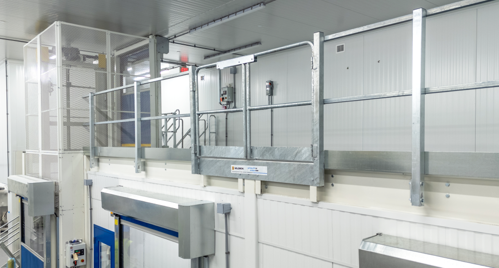 wildeck safety gate on mezzanine