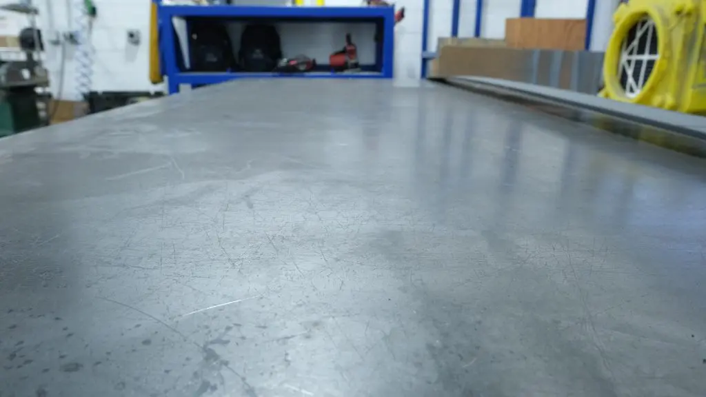 picture of blue worktable in shop 4