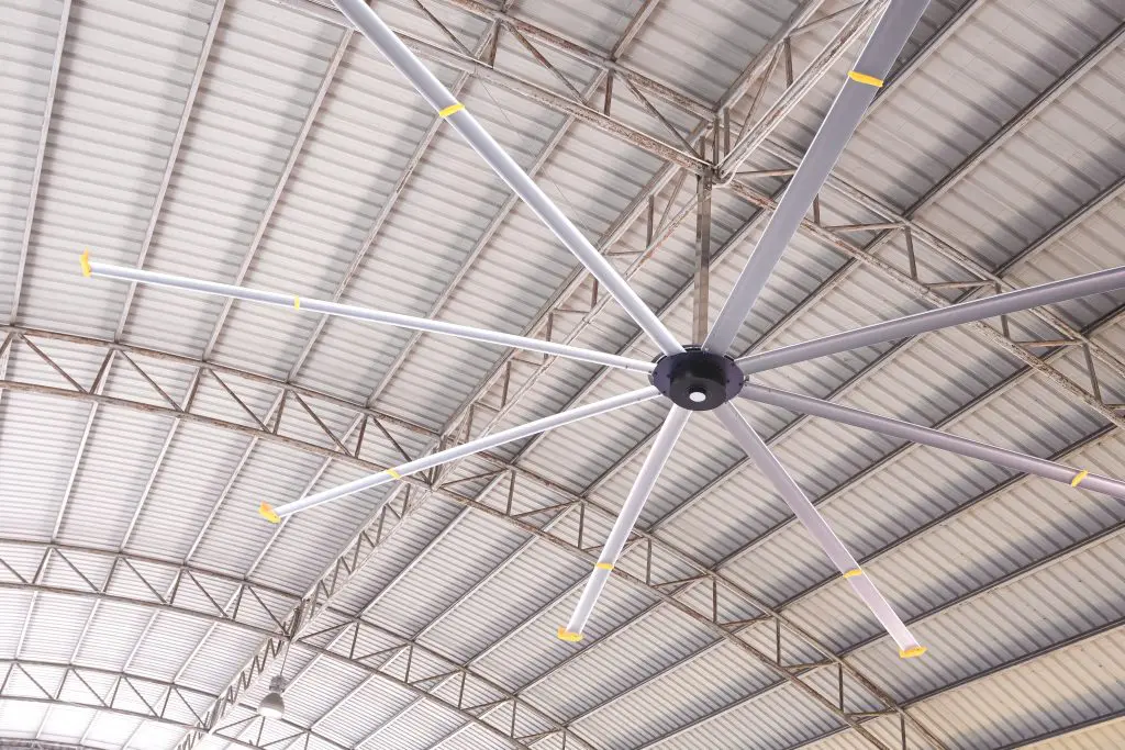 big fan in warehouse