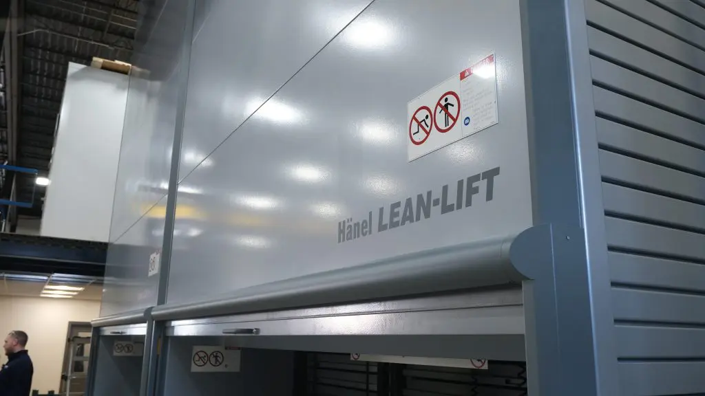 Close up of finished Hanel unit in a warehouse