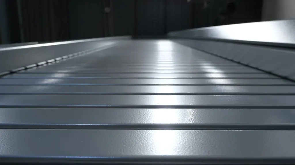 Close up side shot of finished Hanel unit in a warehouse