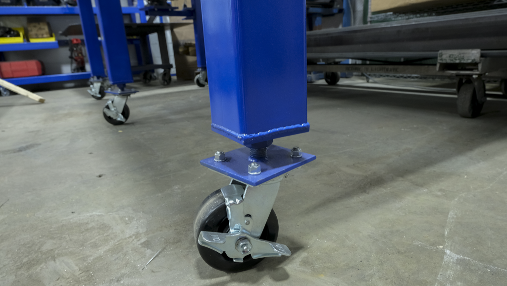 picture of blue worktable in shop 3