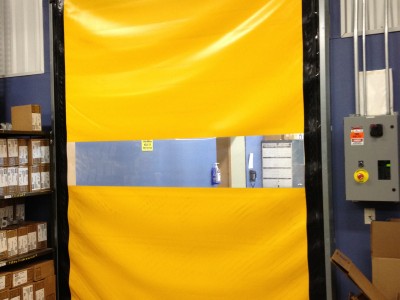 high speed fabric door