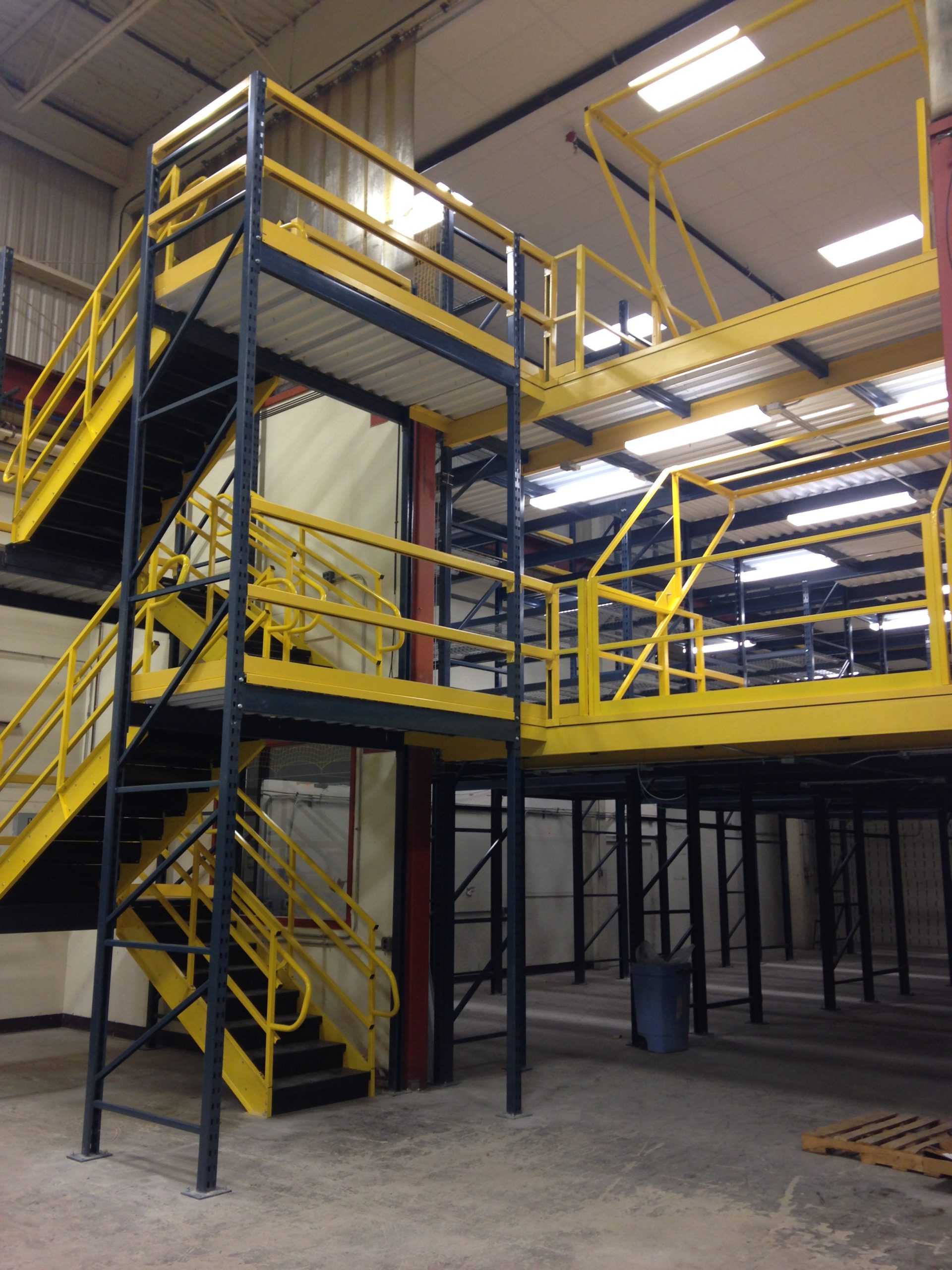 mezzanine and pallet racking