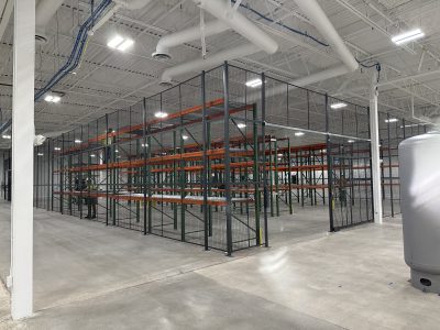 pallet racking and wire cage