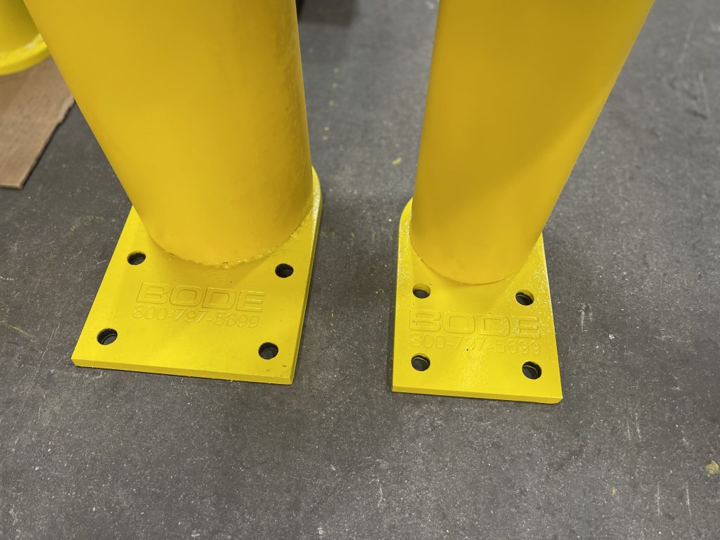 machined bode bollard stands