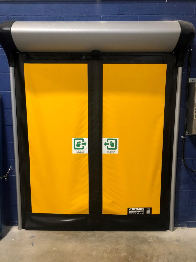 high speed fabric personnel door